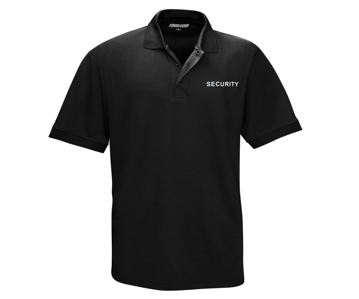 SECURITY QUICKDRY POLO T-SHIRT SCHWARZ