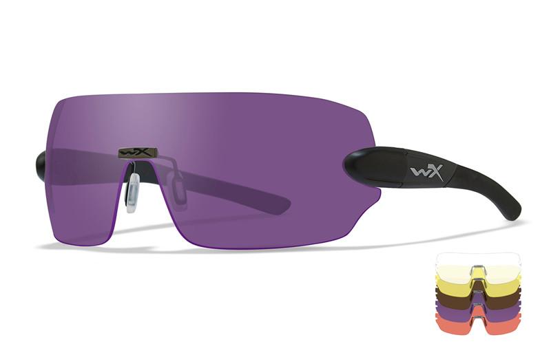 WILEY X SAFETY GLASSES DETECTION BLACK - CLEAR + YELLOW + ORANGE + PURPLE + COPPER