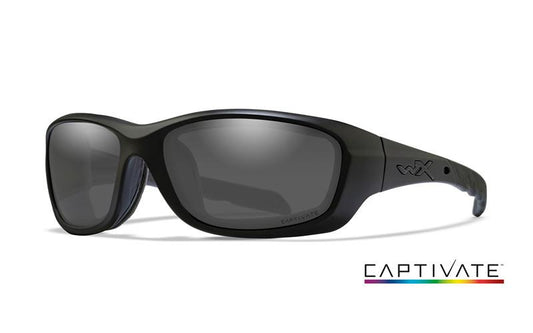 WILEY X SCHUTZBRILLE GRAVITY MATTE BLACK - CAPTIVATE SMOKE GREY